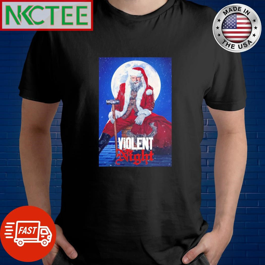 Awesome Violent Night 2022 Christmas shirt Unisex T-shirt, Sweatshirt, Hoodie, Long Sleeve Tee - T-Shirt, Sweatshirt, Hoodie