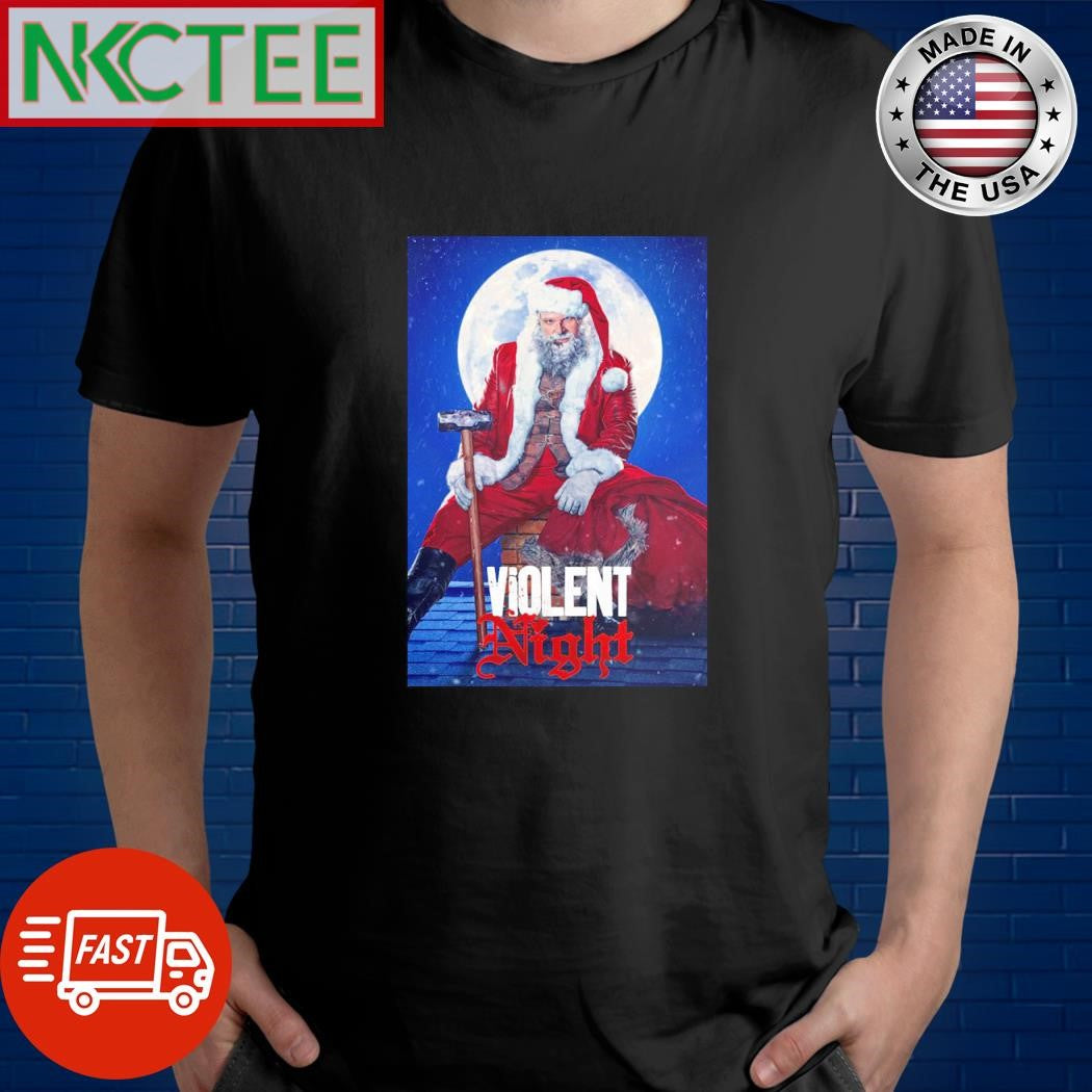 Awesome Violent Night 2022 Christmas shirt Unisex T-shirt, Sweatshirt, Hoodie, Long Sleeve Tee - T-Shirt, Sweatshirt, Hoodie
