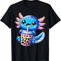 Axolotl Bubble Boba Tea Anime Cute Kawaii Blue Axolotl T-Shirts, Hoodie, Sweatshirt - T-Shirt, Sweatshirt, Hoodie