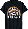 Fifth Grade Boho Rainbow Leopard Back to School Teacher Girl T-Shirt Unisex T-shirt, Sweatshirt, Hoodie, Long Sleeve Tee - T-Shirt, Sweatshirt, Hoodie