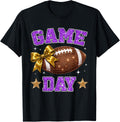 On Gameday Football We Wear Purple and Gold Sports Spirit T-Shirt Unisex T-shirt, Sweatshirt, Hoodie, Long Sleeve Tee - T-Shirt, Sweatshirt, Hoodie