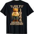 (ON Back) 82 Year Old July 1944 Teddy Bear 82nd Birthday T-Shirt Unisex T-shirt, Sweatshirt, Hoodie, Long Sleeve Tee - T-Shirt, Sweatshirt, Hoodie