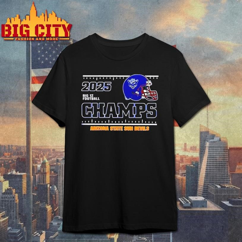BYU Cougars Big 12 Football Champs 2025 Shirt Unisex T-shirt, Sweatshirt, Hoodie, Long Sleeve Tee - T-Shirt, Sweatshirt, Hoodie