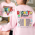 Back School Custom Teacher Canva Template Editable Personalized Teacher Teacher Appreciation First Day School Shirt Back School Tour Shirt T-Shirts, Hoodie, Sweatshirt - T-Shirt, Sweatshirt, Hoodie