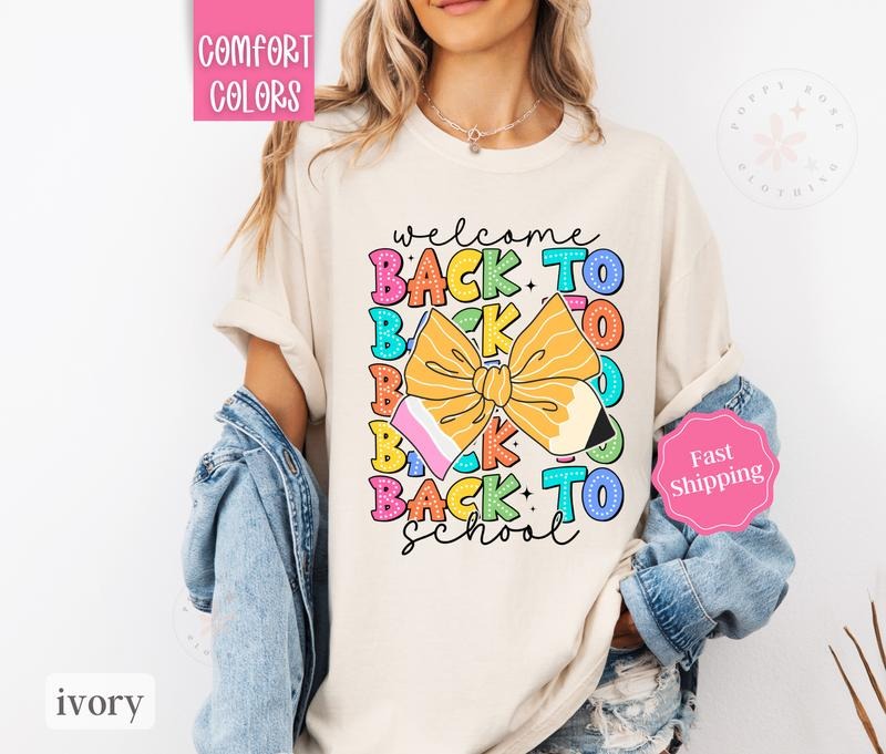 Back School Teacher Shirt Comfort Colors Teacher Appreciation Day Teach T-Shirts, Hoodie, Sweatshirt - T-Shirt, Sweatshirt, Hoodie