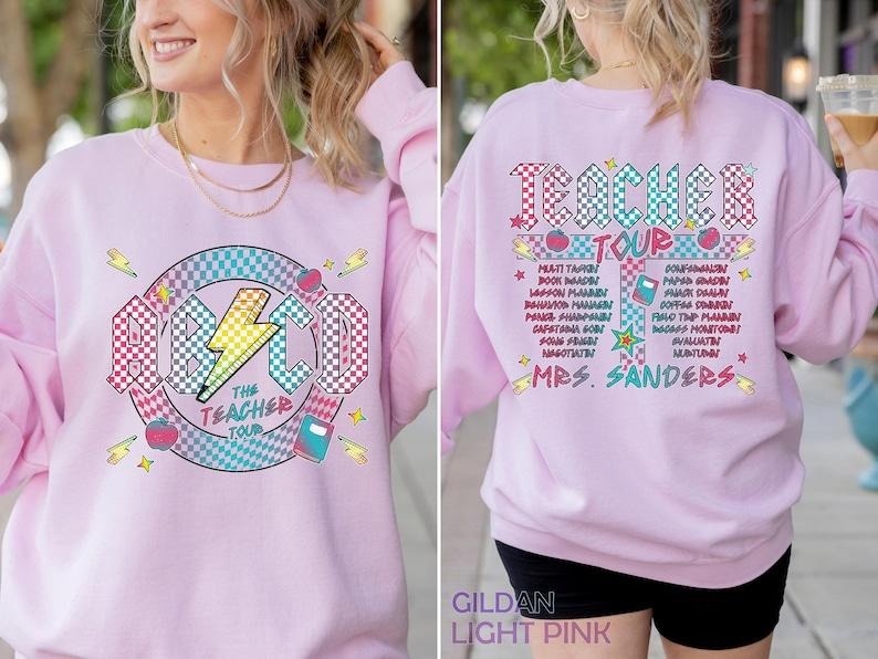Back School Tour Personalized ABCD Teacher ABCD Teacher Tour Shirt Kindergarten Teacher Preschool Teacher First Day Back School T-Shirts, Hoodie, Sweatshirt - T-Shirt, Sweatshirt, Hoodie