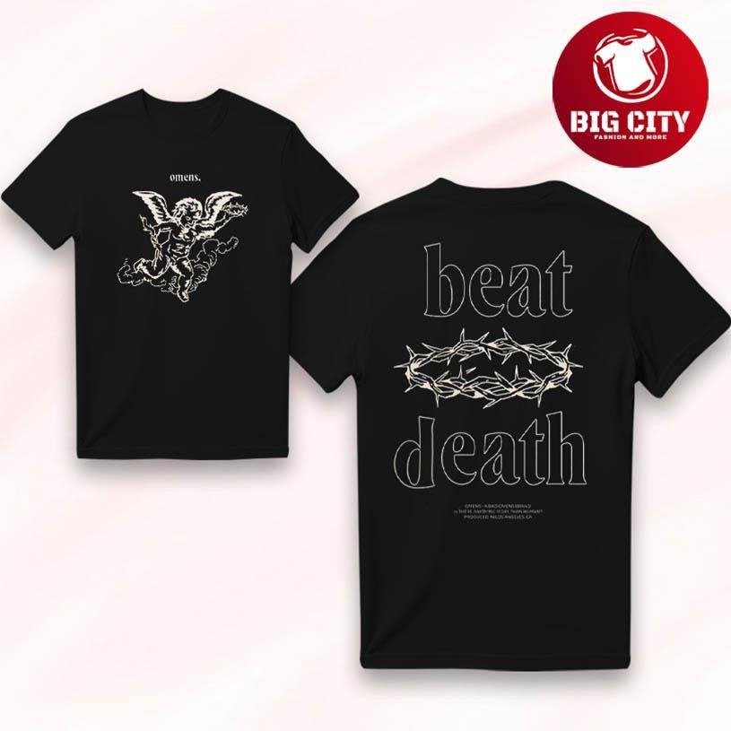 Bad Omens Beat Death 2025 Two Sided Shirt Unisex T-shirt, Sweatshirt, Hoodie, Long Sleeve Tee - T-Shirt, Sweatshirt, Hoodie