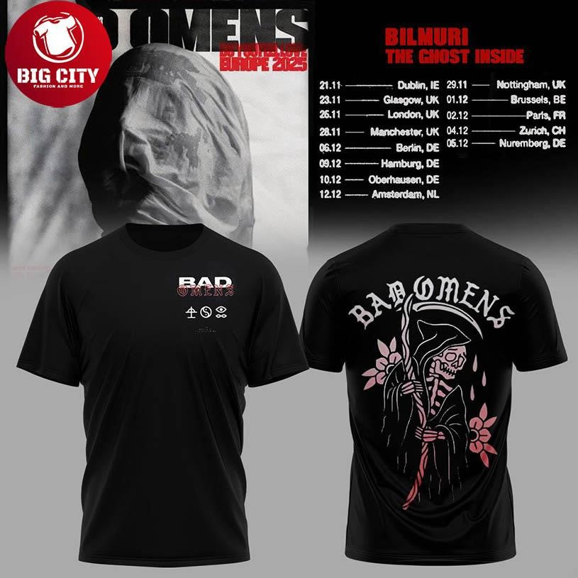 Bad Omens EU &amp; UK Do You Feel Love Tour 2026 Two Sided Shirt Unisex T-shirt, Sweatshirt, Hoodie, Long Sleeve Tee - T-Shirt, Sweatshirt, Hoodie
