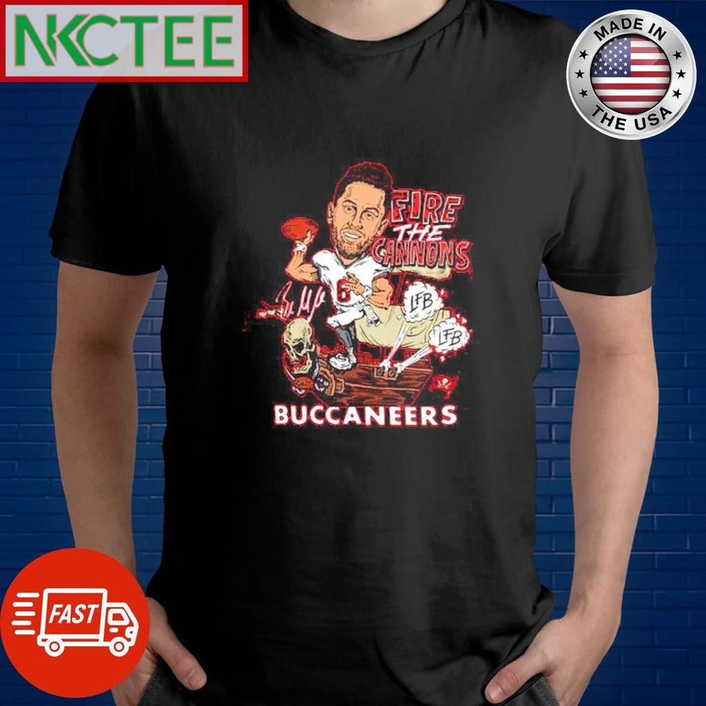 Baker Mayfield Fire The Cannons Buccaneers Caricature shirt Unisex T-shirt, Sweatshirt, Hoodie, Long Sleeve Tee - T-Shirt, Sweatshirt, Hoodie