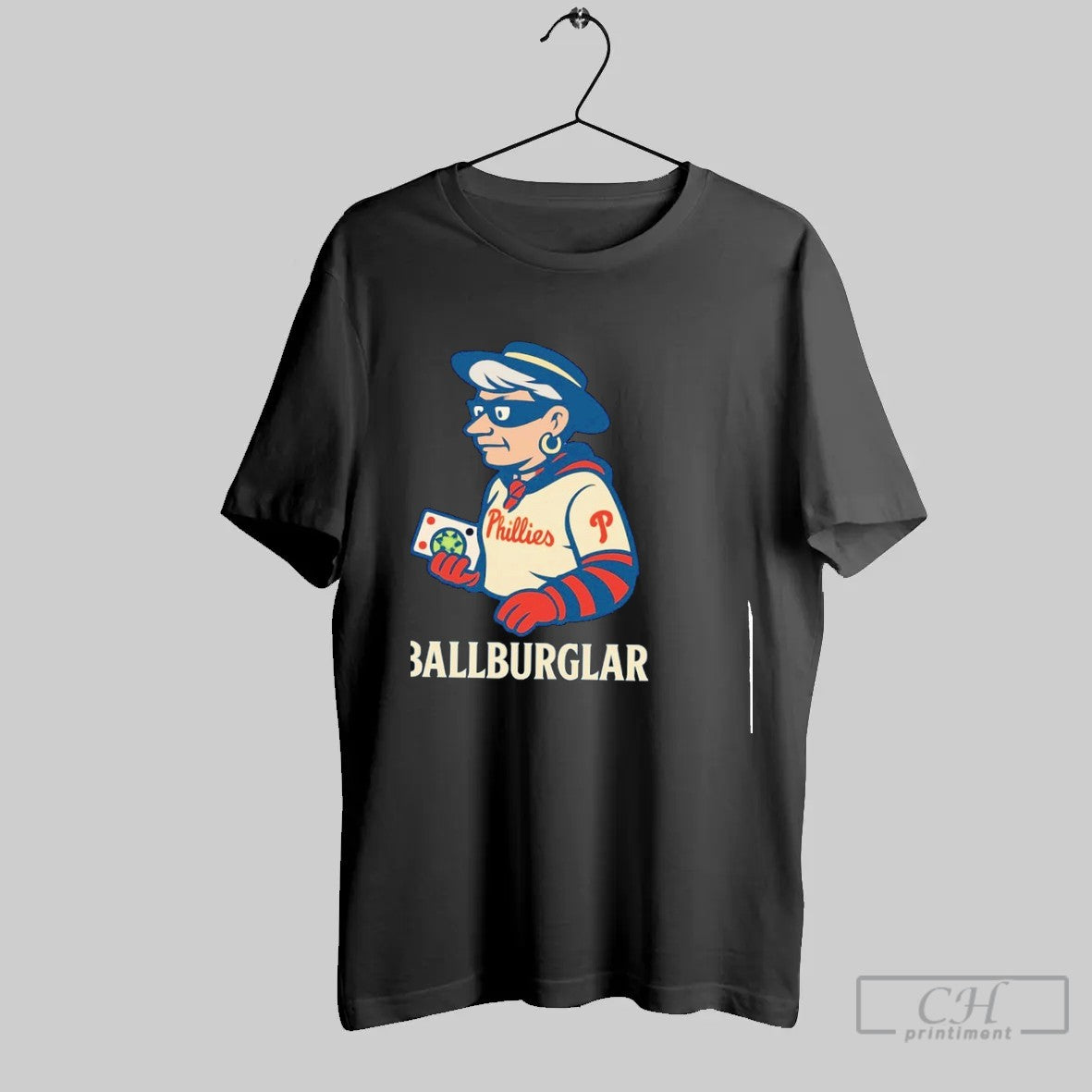 Ballburglar Cruella Da Phil Phillies Fan T Shirt Unisex T-shirt, Sweatshirt, Hoodie, Long Sleeve Tee - T-Shirt, Sweatshirt, Hoodie