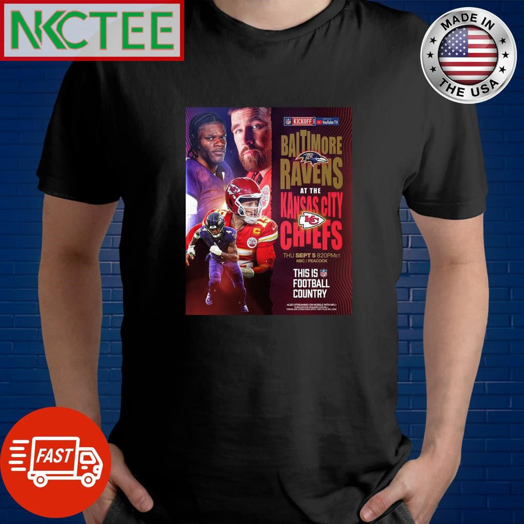 Baltimore Orioles vs Kansas City Chiefs sept 5 2024 shirt Unisex T-shirt, Sweatshirt, Hoodie, Long Sleeve Tee - T-Shirt, Sweatshirt, Hoodie