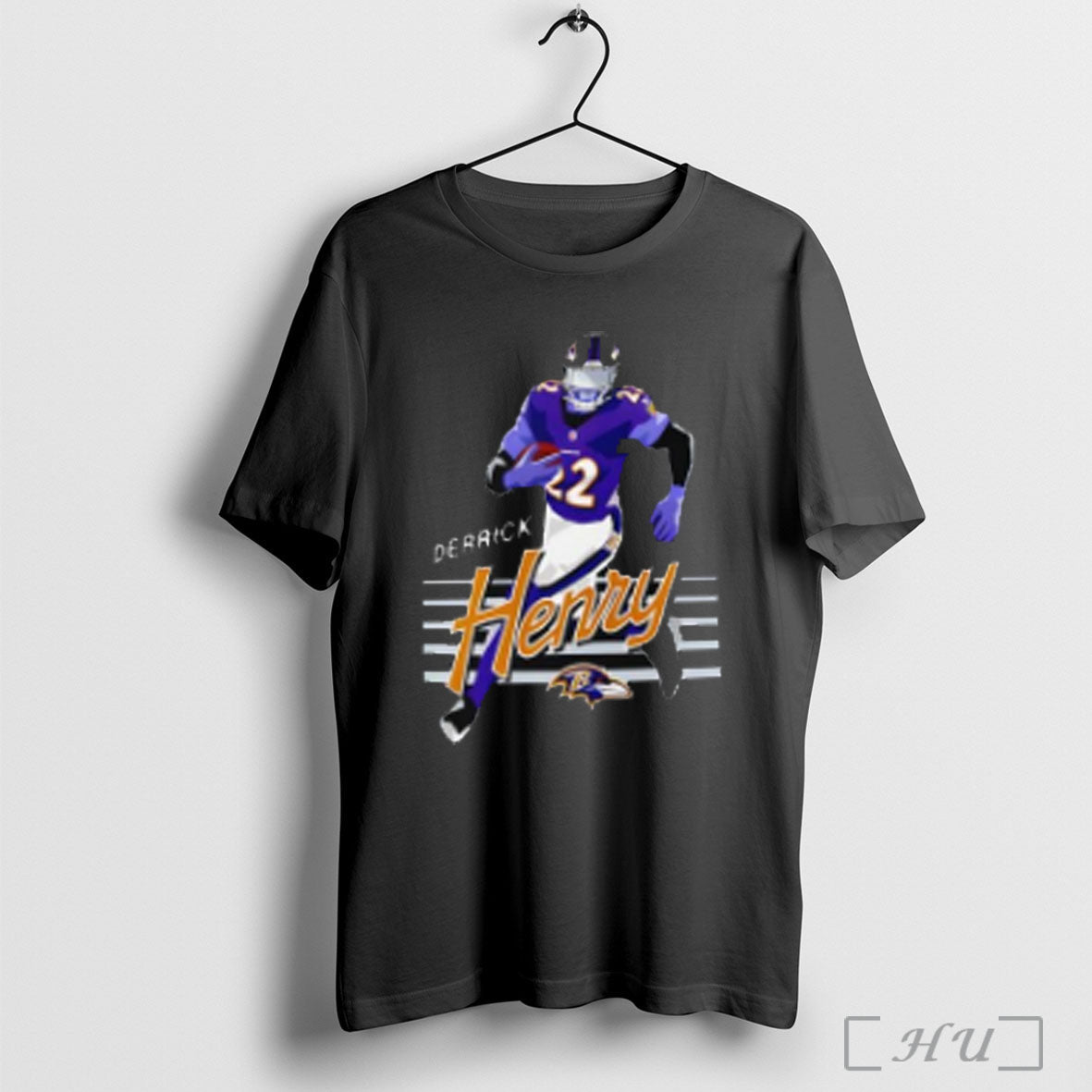 Baltimore Ravens Derrick Henry Player Graphic T Shirt Unisex T-shirt, Sweatshirt, Hoodie, Long Sleeve Tee - T-Shirt, Sweatshirt, Hoodie