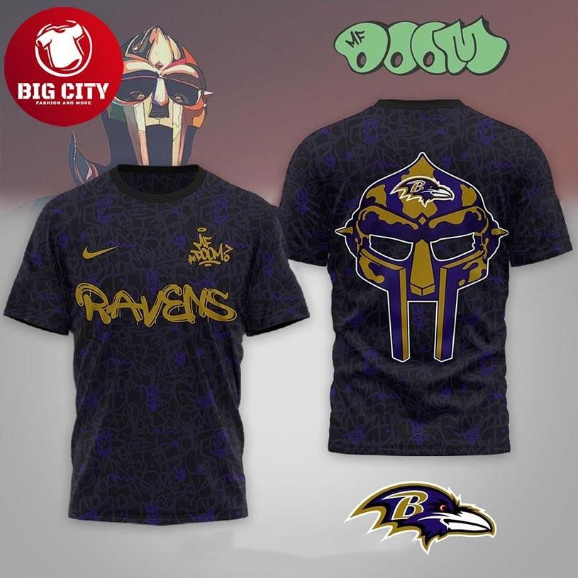 Baltimore Ravens MF Doom Tribute Tour 2026 Two Sided Shirt Unisex T-shirt, Sweatshirt, Hoodie, Long Sleeve Tee - T-Shirt, Sweatshirt, Hoodie