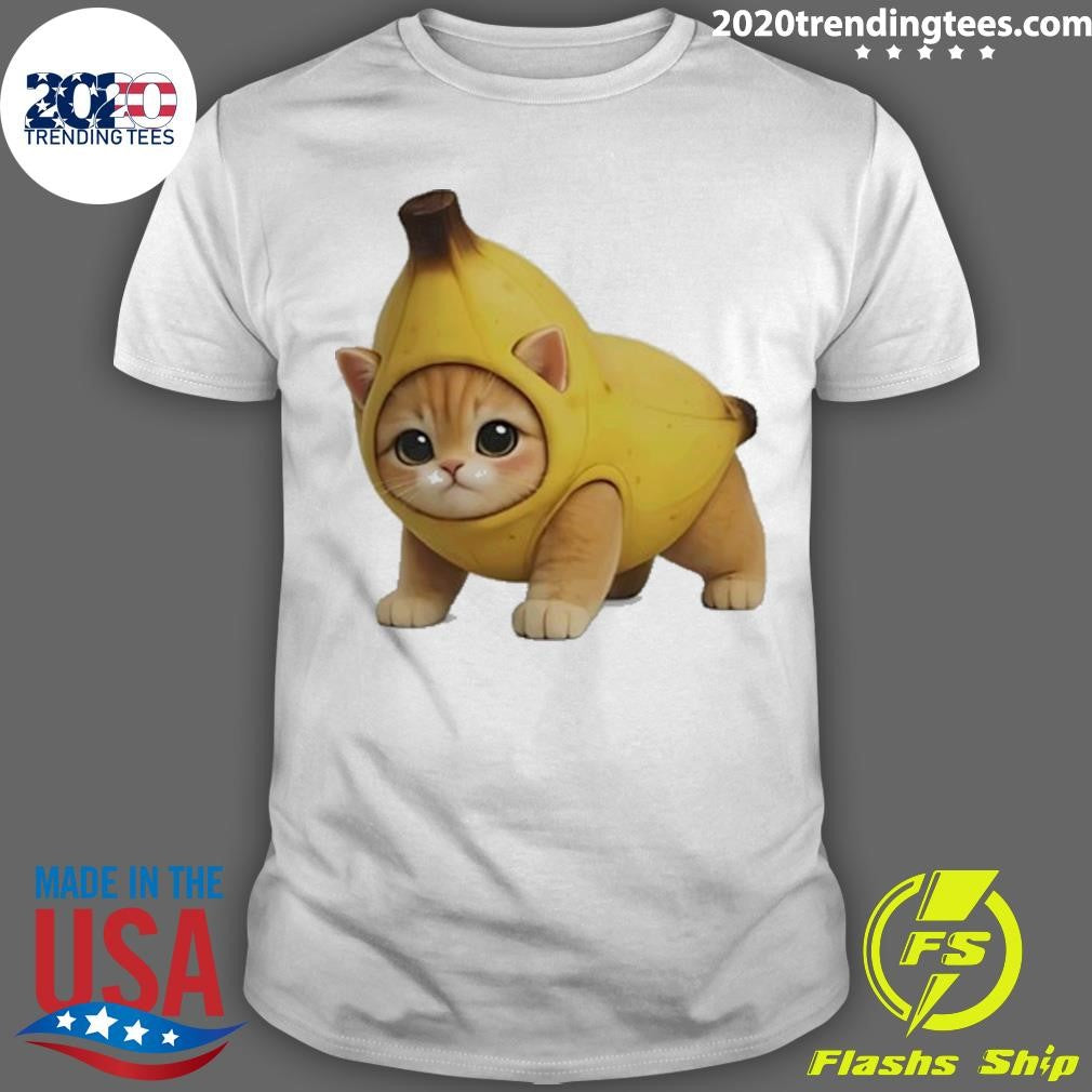 Banana Kitty Cute Funny Shirt Unisex T-shirt, Sweatshirt, Hoodie, Long Sleeve Tee - T-Shirt, Sweatshirt, Hoodie