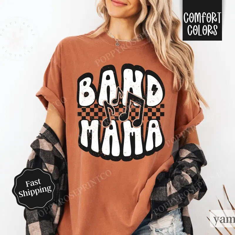 Band Mama Shirt Comfort Colors Retro Gameday Band Womenswear T-Shirts, Hoodie, Sweatshirt - T-Shirt, Sweatshirt, Hoodie