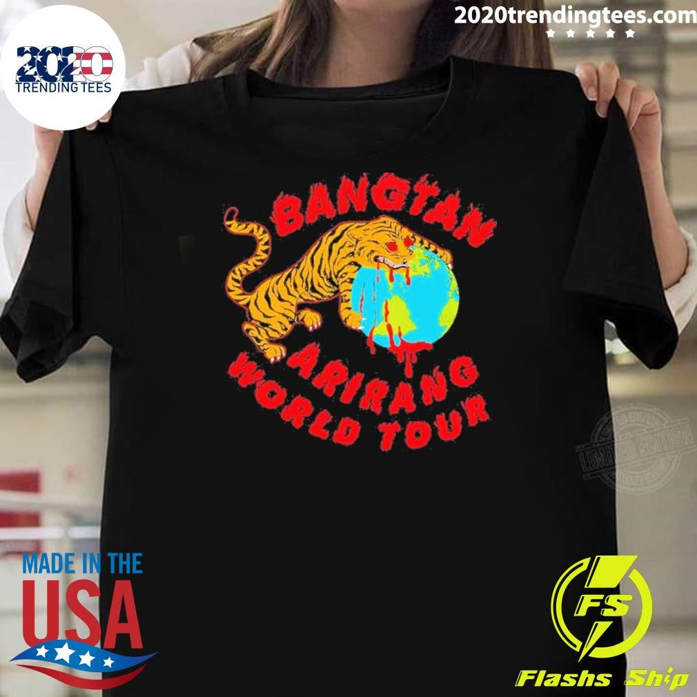 Bangtan Arirang World Tour Tiger shirt Unisex T-shirt, Sweatshirt, Hoodie, Long Sleeve Tee - T-Shirt, Sweatshirt, Hoodie