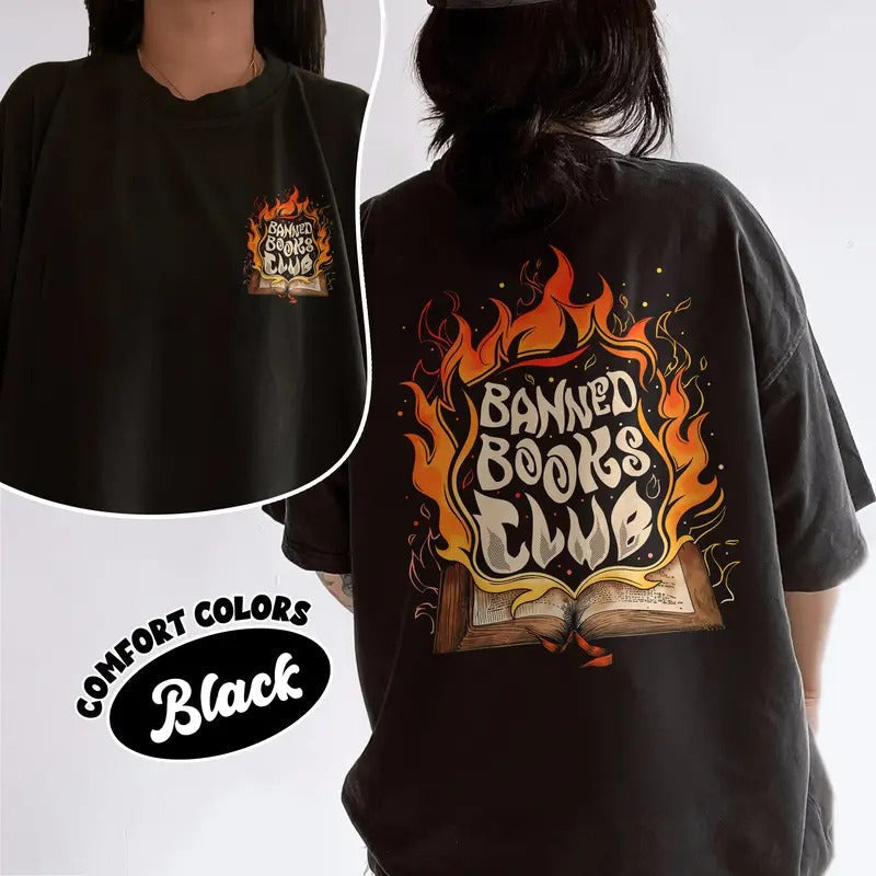 Banned Books Club Comfort Colors Shirt I'M Banned Dark Academia Librarian Bookish Womenswear T-Shirts, Hoodie, Sweatshirt - T-Shirt, Sweatshirt, Hoodie