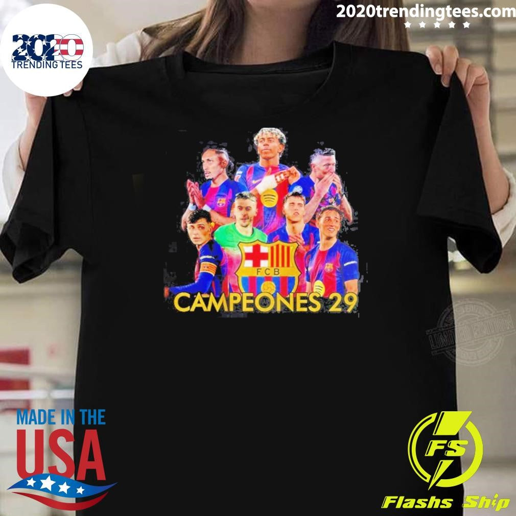 Barcelona Campeones Barca 29 2025-26 Liga 2026 Champions Shirt Unisex T-shirt, Sweatshirt, Hoodie, Long Sleeve Tee - T-Shirt, Sweatshirt, Hoodie