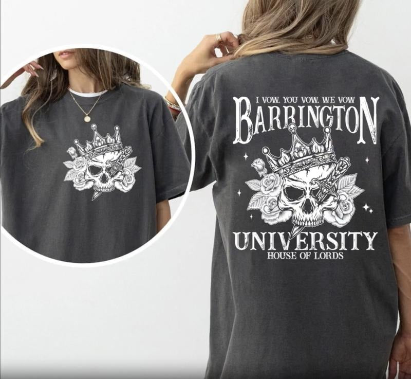 Barrington University Shirt Book Lover Ritual Shirt Dark Romance Reader Smut Spicy Romance Shirt Bookish T-Shirts, Hoodie, Sweatshirt - T-Shirt, Sweatshirt, Hoodie