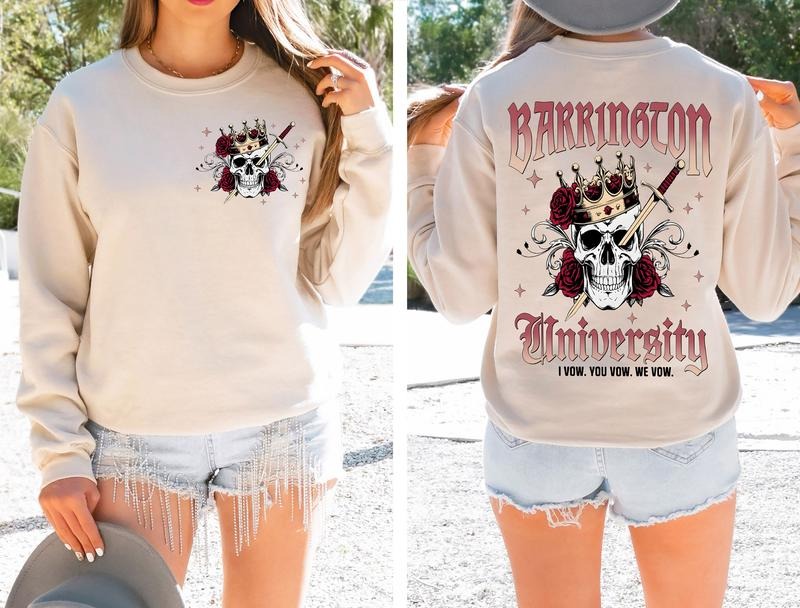 Barrington University LORDS Ritual Sinner Sacrifice Dark Romance Book Lover Shirts Floral Skeleton Rose Skeleton Fantasy Reader Soft Comfort Long Sleeves Fabric T-Shirts, Hoodie, Sweatshirt - T-Shirt, Sweatshirt, Hoodie