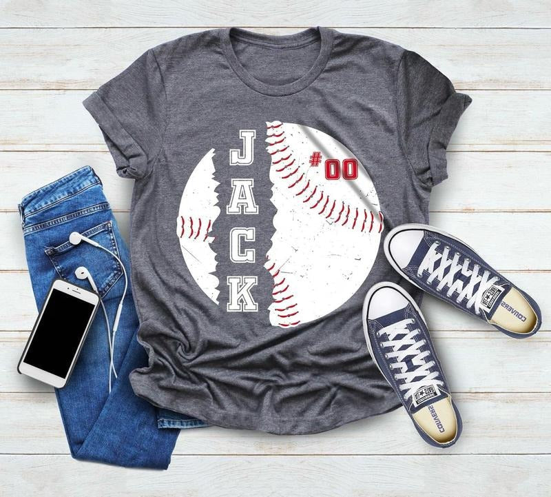 Baseball Shirt Custom Number Name Sports Baseball Mom Personalized Baseball Shirt Baseball Team Game Day T-Shirts, Hoodie, Sweatshirt - T-Shirt, Sweatshirt, Hoodie