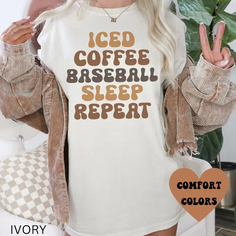 Baseball Shirt Baseball Mom Shirt Coffee Baseball Shirt Game Day Funny Baseball Ballpark Shirt T-Shirts, Hoodie, Sweatshirt - T-Shirt, Sweatshirt, Hoodie
