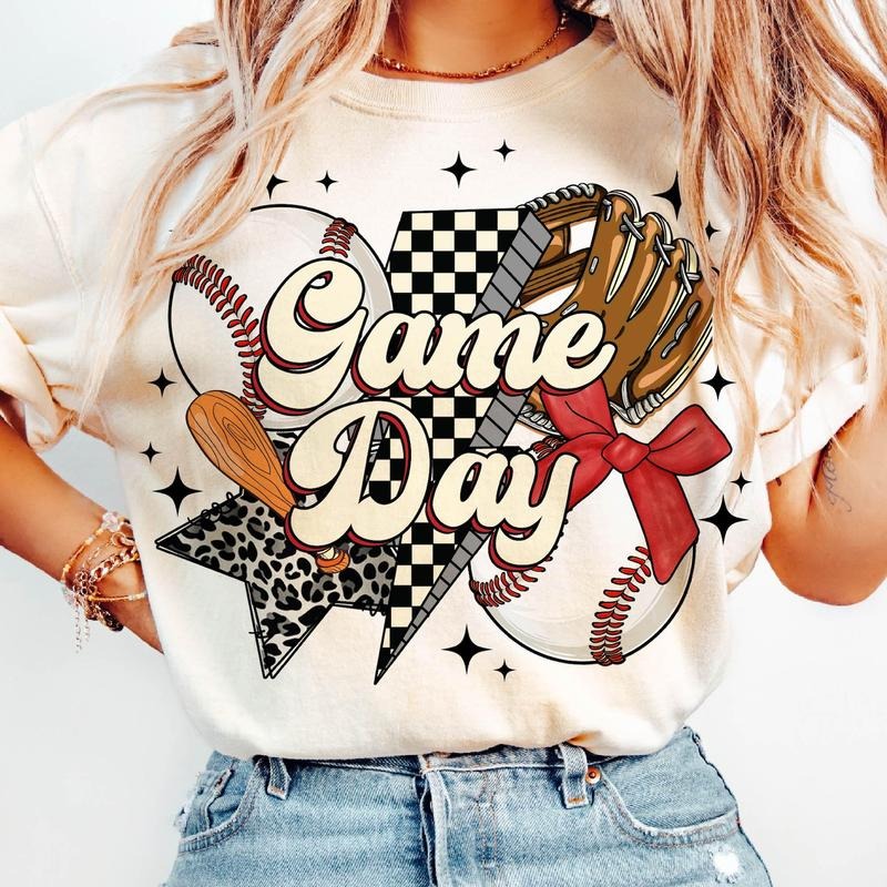 Baseball Game Day Baseball Retro Checkered Baseball Mama Baseball Mom Leopard Baseball Coquette Retro Baseball Mom T-Shirts, Hoodie, Sweatshirt - T-Shirt, Sweatshirt, Hoodie
