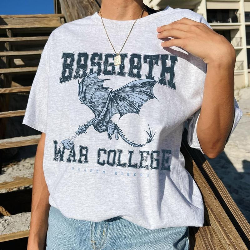 Basgiath War College Shirt Fourth Wing Shirt Dragon Rider Violet Sorrengail Xaden Riorson Fantasy Bookish Empyrean Booktok T-Shirts, Hoodie, Sweatshirt - T-Shirt, Sweatshirt, Hoodie