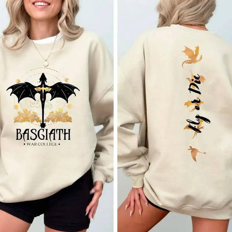 Basgiath War College Dragon Rider Shirt Fourth Wing Fly Die Fantasy Readers Shirt Riders Quadrant Rebecca Yoros T-Shirts, Hoodie, Sweatshirt - T-Shirt, Sweatshirt, Hoodie