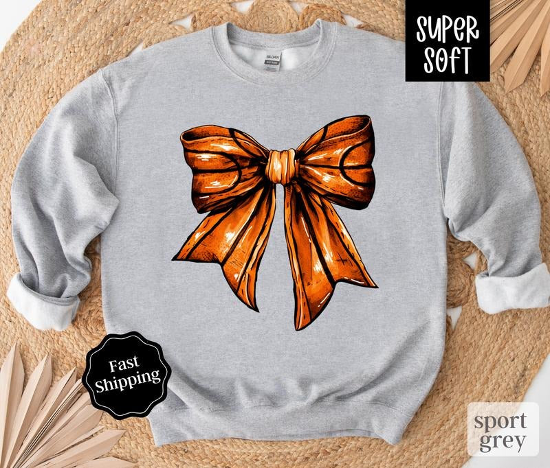 Basketball Bow Game Day Basketball Fall T-Shirts, Hoodie, Sweatshirt - T-Shirt, Sweatshirt, Hoodie
