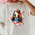 Bassett Hound Patriotic Dog Shirt ~ Relaxed Fit Printed USA Womenswear Casual Comfort Cotton Top Athletic Boho Chic T-Shirts, Hoodie, Sweatshirt - T-Shirt, Sweatshirt, Hoodie