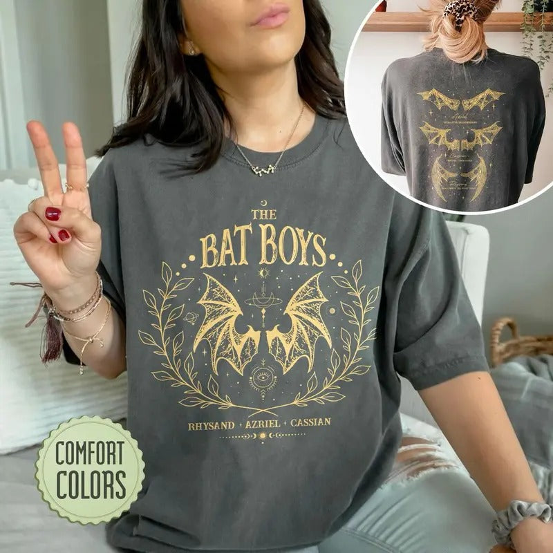 Bat Shirt Acotar Bookish Night Court Illyrians Court Thorns Roses Rhysand Cassian Azriel Shirt T-Shirts, Hoodie, Sweatshirt - T-Shirt, Sweatshirt, Hoodie