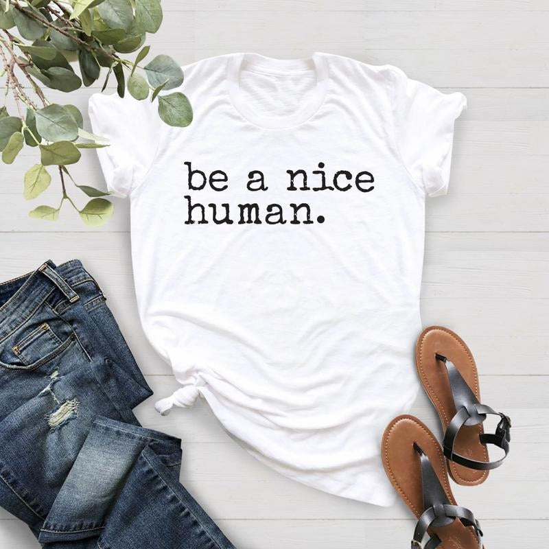Be Nice Human Shirt Menswear Top Underwear Streetwear Round Neck Tropical T-Shirts, Hoodie, Sweatshirt - T-Shirt, Sweatshirt, Hoodie