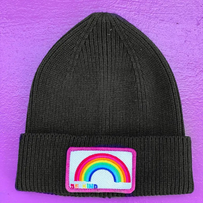 Be Kind Black Rainbow Beanie T-Shirts, Hoodie, Sweatshirt - T-Shirt, Sweatshirt, Hoodie