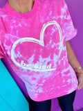 Be Kind Pink Splash Heart Tie Dye T-Shirts, Hoodie, Sweatshirt - T-Shirt, Sweatshirt, Hoodie