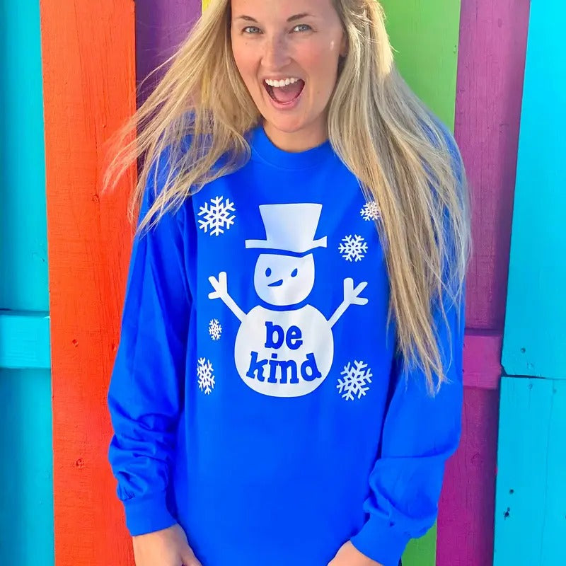 Be Kind Snowman Long Sleeve T-Shirts, Hoodie, Sweatshirt - T-Shirt, Sweatshirt, Hoodie