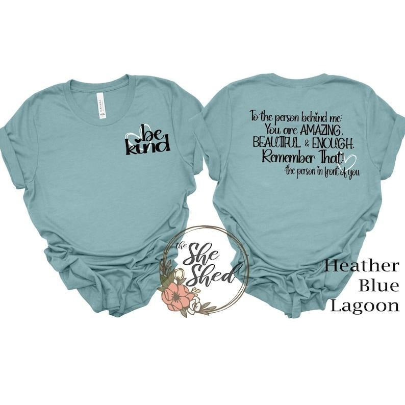 Be Kind Spread Love Mental Health Advocacy 2 Sides Cotton T-Shirts, Hoodie, Sweatshirt - T-Shirt, Sweatshirt, Hoodie