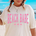 Beach Babe Retro Palm Casual Cotton Shirt Beach Comfort Fabric Top Womenswear Underwear Lady T-Shirts, Hoodie, Sweatshirt - T-Shirt, Sweatshirt, Hoodie