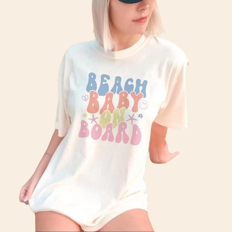 Beach Baby Board Maternity Shirt Summer Pregnancy Announcement Gender Reveal Vacation Moms Fabric T-Shirts, Hoodie, Sweatshirt - T-Shirt, Sweatshirt, Hoodie