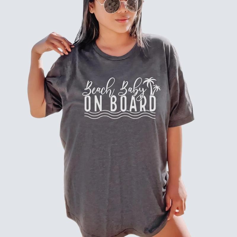 Beach Baby Board Shirt Beach Pregnancy Announcement Shirt Summer Baby Reveal Maternity Shirt Beach Vacation Babymoon T-Shirts, Hoodie, Sweatshirt - T-Shirt, Sweatshirt, Hoodie