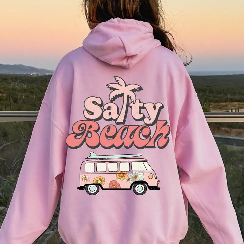 Beach Salty Beach Cotton Casual Sunset Beach Womenswear Polyester T-Shirts, Hoodie, Sweatshirt - T-Shirt, Sweatshirt, Hoodie