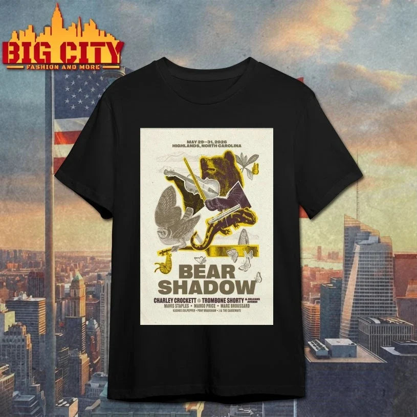Bear Shadow Festival Highlands North Carolina May 29-31 2026 Poster shirt Unisex T-shirt, Sweatshirt, Hoodie, Long Sleeve Tee - T-Shirt, Sweatshirt, Hoodie