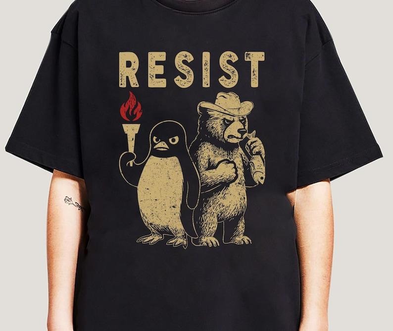 Bears Penguins RESIST Shirt Social Club Penguins Shirt I Stand Penguins Flippers Up Social Club FDT Bear Penguins Tariff Shirt T-Shirts, Hoodie, Sweatshirt - T-Shirt, Sweatshirt, Hoodie