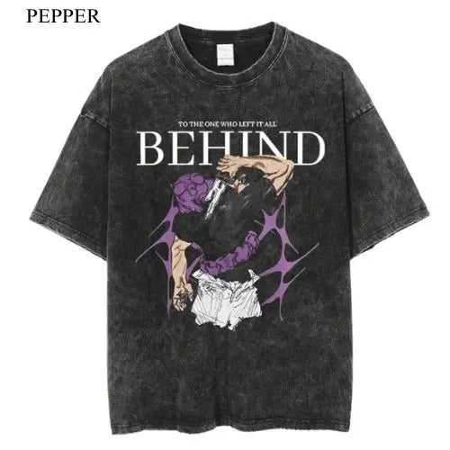 Behind V2 Vintage Anime Manga Him Menswear Top T-Shirts, Hoodie, Sweatshirt - T-Shirt, Sweatshirt, Hoodie