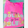 Being Delulu Is Solulu Neon Pink Comfort Colors Funny Preppy T-Shirts, Hoodie, Sweatshirt - T-Shirt, Sweatshirt, Hoodie