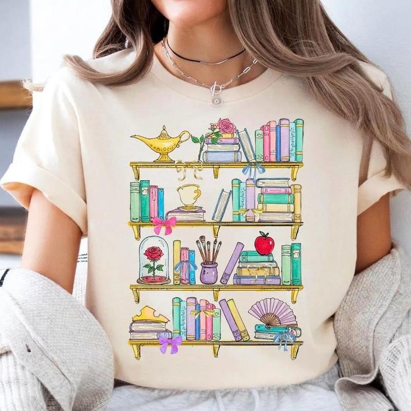 Belle'S Bookshelf Shirt Vintage Belle'S Library Book Lover Bookish Librarians Shirt Bookish Book Club T-Shirts, Hoodie, Sweatshirt - T-Shirt, Sweatshirt, Hoodie