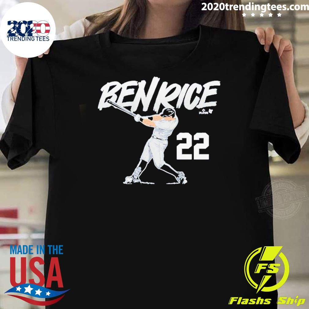 Ben Rice Slugger Swing Number Shirt Unisex T-shirt, Sweatshirt, Hoodie, Long Sleeve Tee - T-Shirt, Sweatshirt, Hoodie