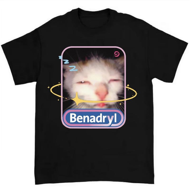 Benadryl Cat Highlighting Hilarious Adorable Meme Artwork T-Shirts, Hoodie, Sweatshirt - T-Shirt, Sweatshirt, Hoodie