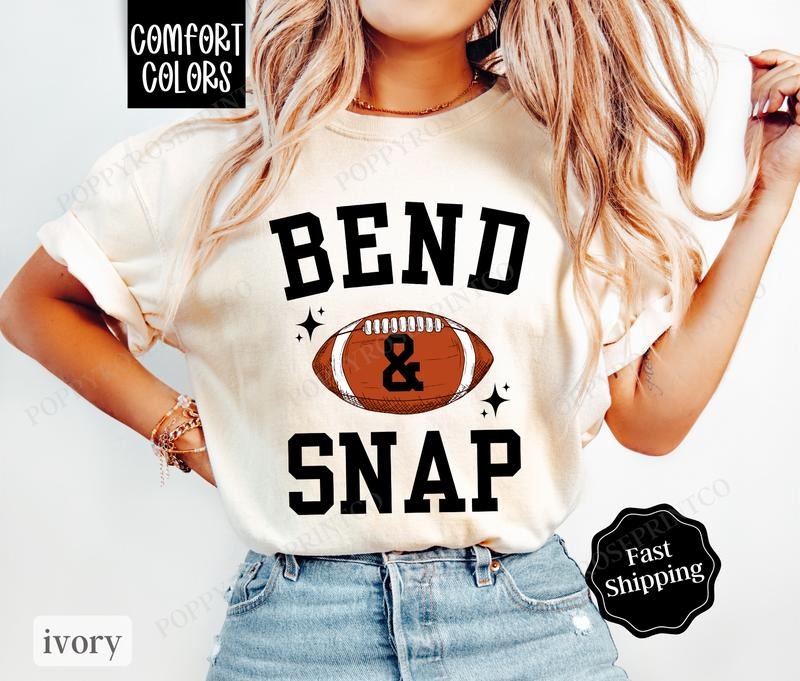 Bend Snap Football Shirt Comfort Colors Football Fall Womenswear T-Shirts, Hoodie, Sweatshirt - T-Shirt, Sweatshirt, Hoodie