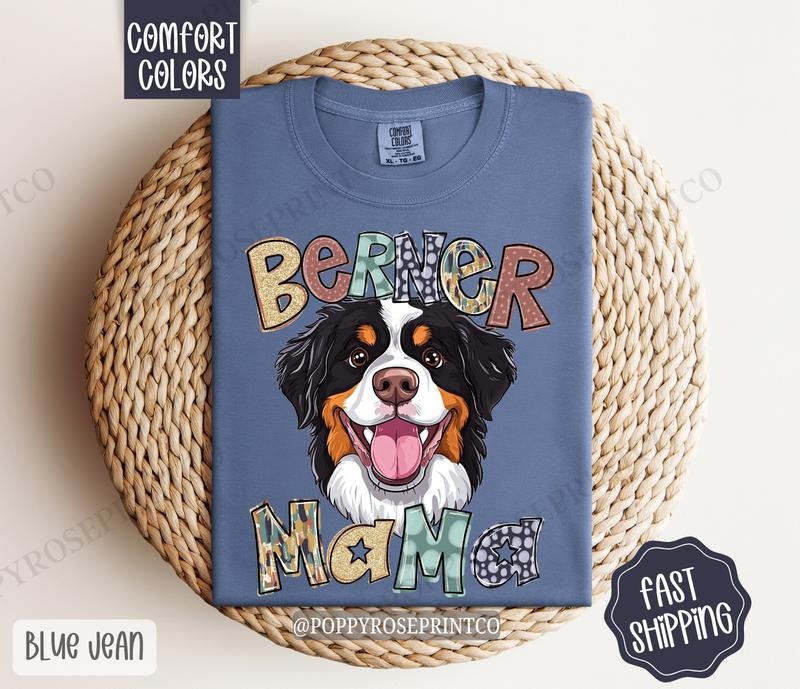 Bernese Mama Comfort Colors Dog Mom Cute Bernese Mountain Dog Mama T-Shirts, Hoodie, Sweatshirt - T-Shirt, Sweatshirt, Hoodie